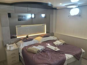 Cabin on the Ave Maria small deluxe ship.