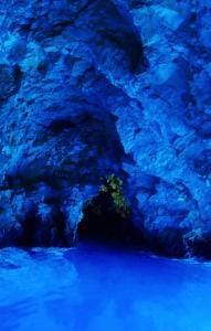 Inside the Blue Cave.