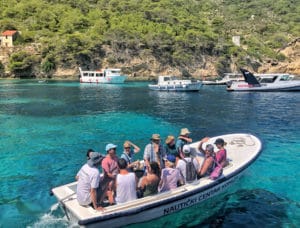 On our way to the Blue Cave.