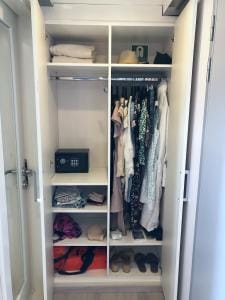 Wardrobe on the Ave Maria small luxury cruise ship.