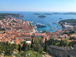 Spanish Fortress views on Hvar.
