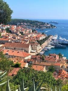 Walking up to Spanish Fortress on Hvar