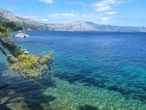 Gradient shades of Blue in Korčula Town.