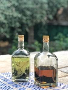 Domestic Croatian liqueurs.